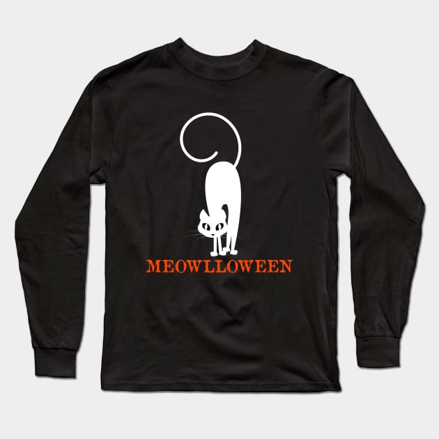 Meowlloween | Monster Face Costume Halloween| Trick or treat | Halloween gift | Spooky season gifts | Halloween Decor gifts | Funny Halloween Trick or treat | Alien Lovers Halloween | Halloween monsters | Spooky season Long Sleeve T-Shirt by johnii1422